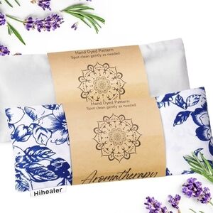 New Luxery Lavender Weighted 2 Eye Pillows Moist Heat Compress Aromatherapy